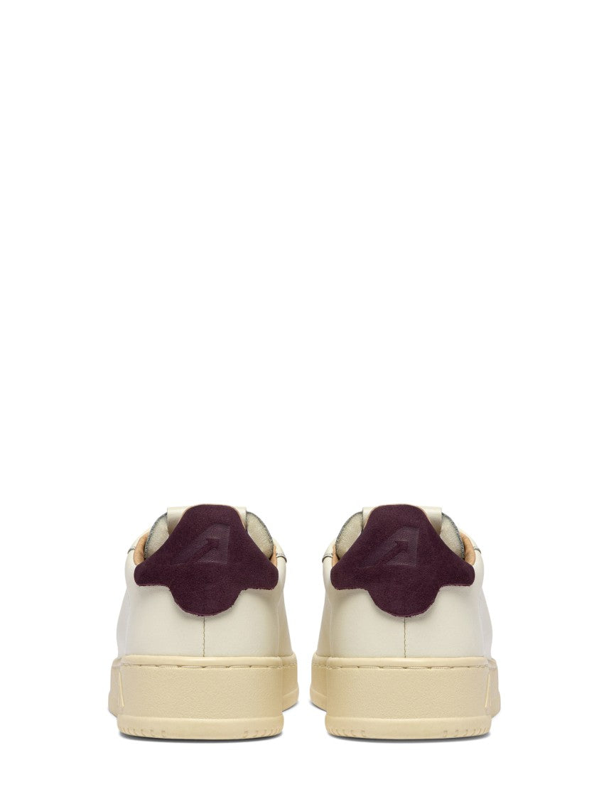 Autry Low-Top Leather Sneakers With Suede Heel Tab