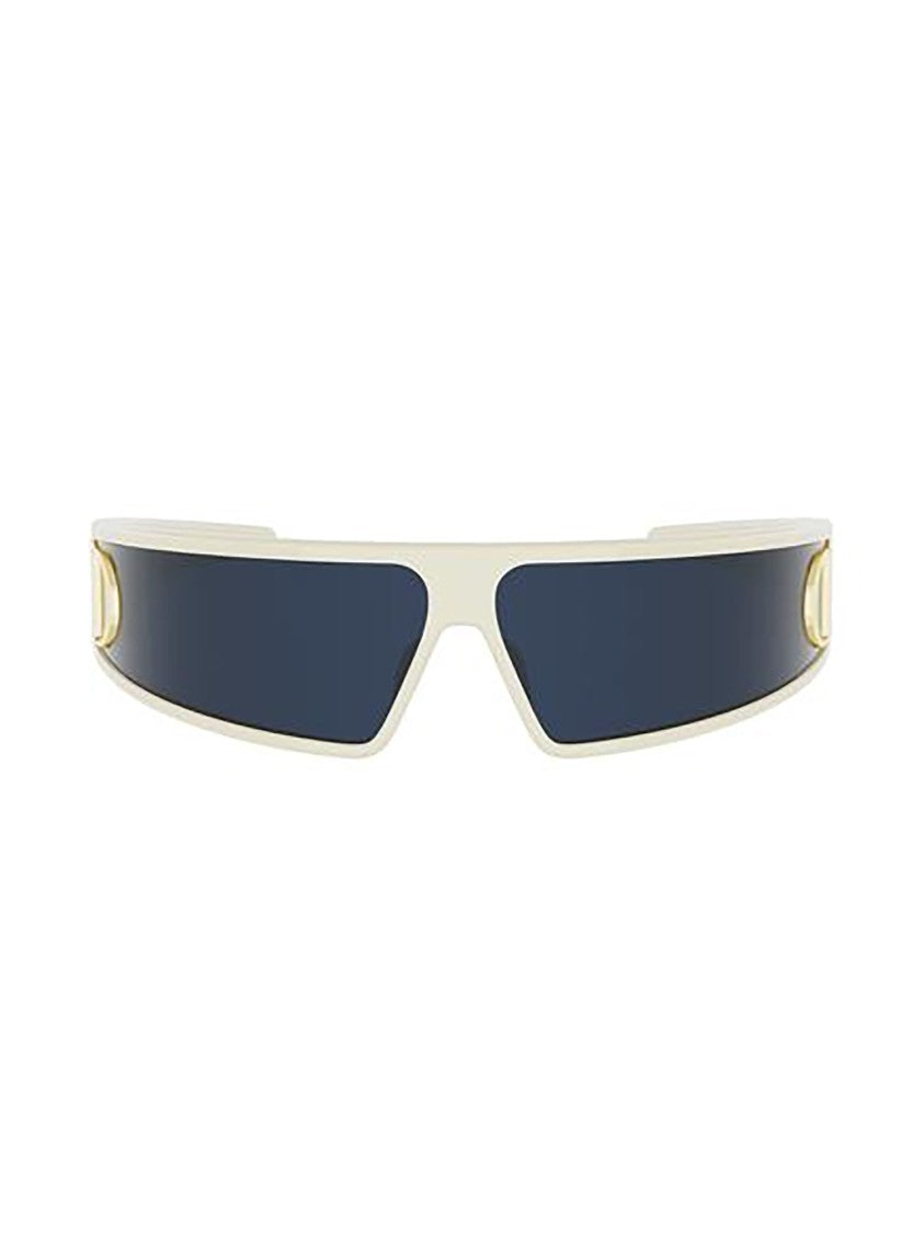 Dior Oval-Shape Lattice-Pattern Sunglasses With Gold Accents