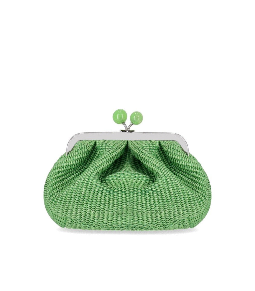 Max Mara Pasticcino Palmas Small Emerald Green Clutch Bag