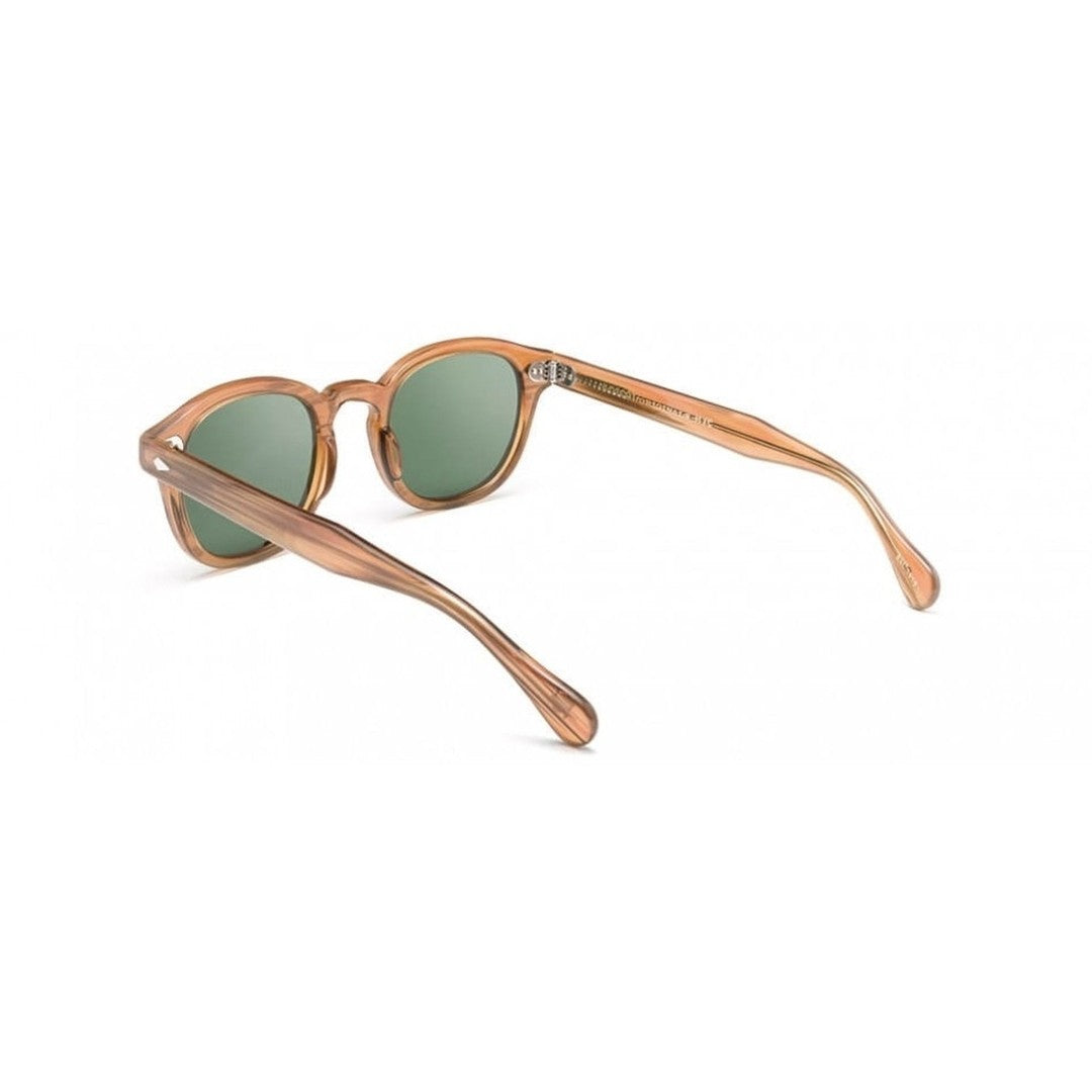Moscot Brown Or-Lem-S Translucent Acetate Sunglasses