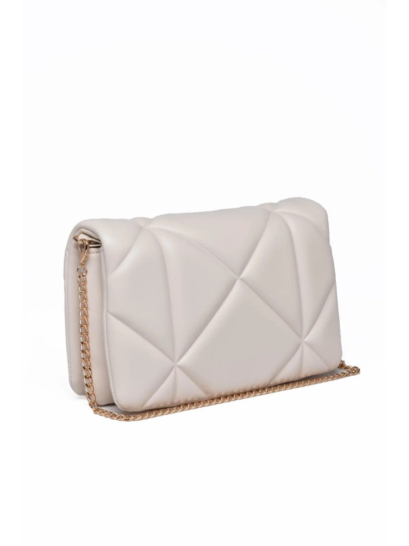Love Moschino White Polyurethane Saffiano Crossbody Bag