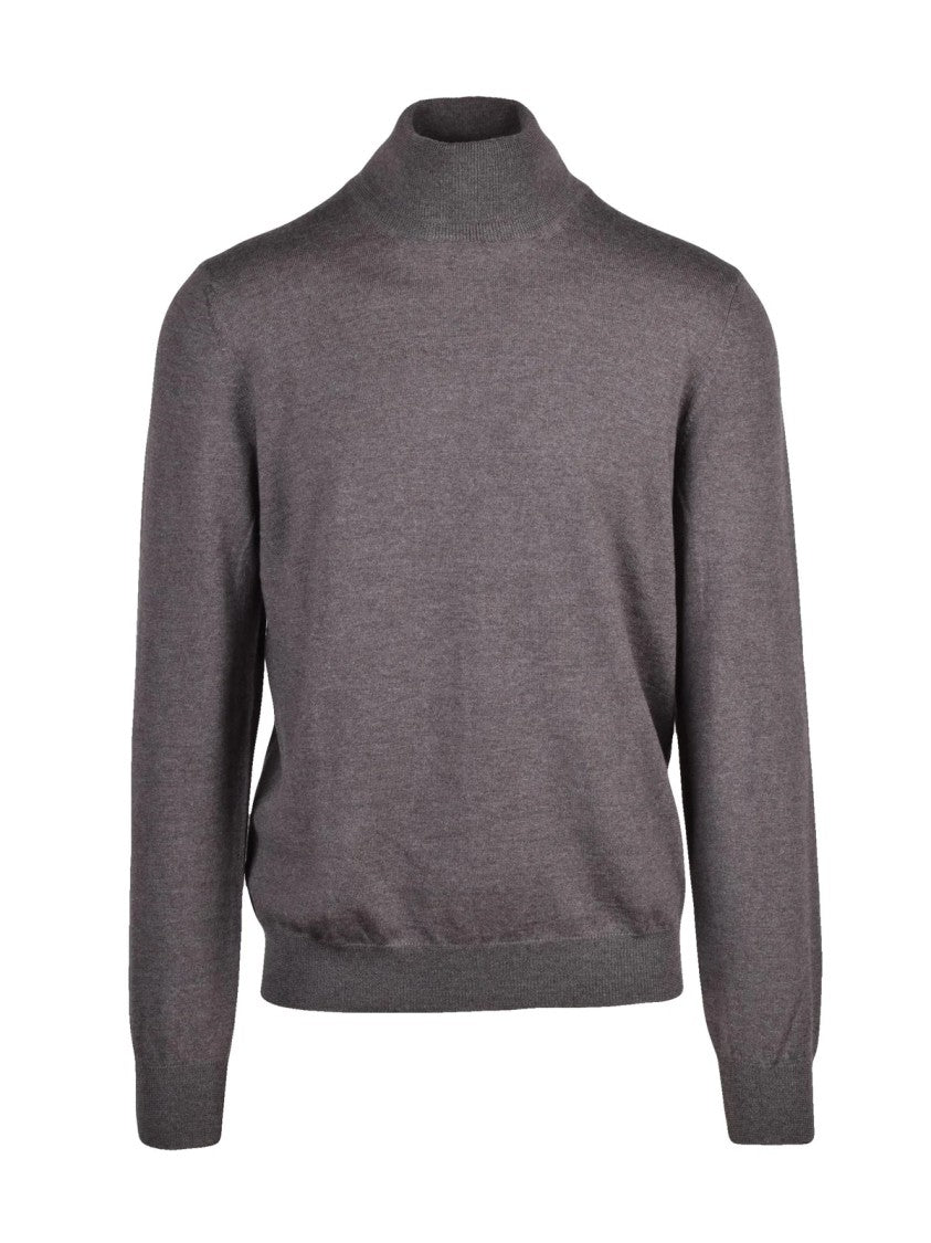 Gran Sasso Classic Crew Neck Sweater In 100% Virgin Wool