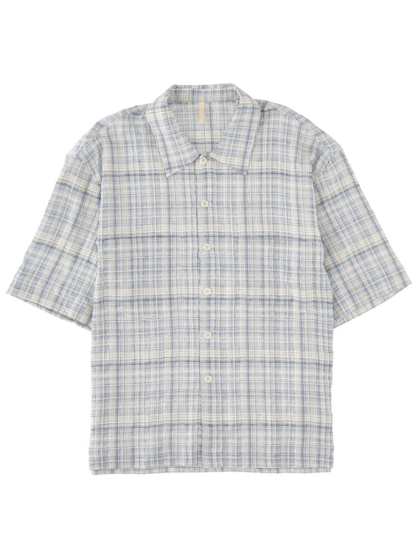 Sunflower Muted Plaid Cotton-Blend Short-Sleeve Shirt