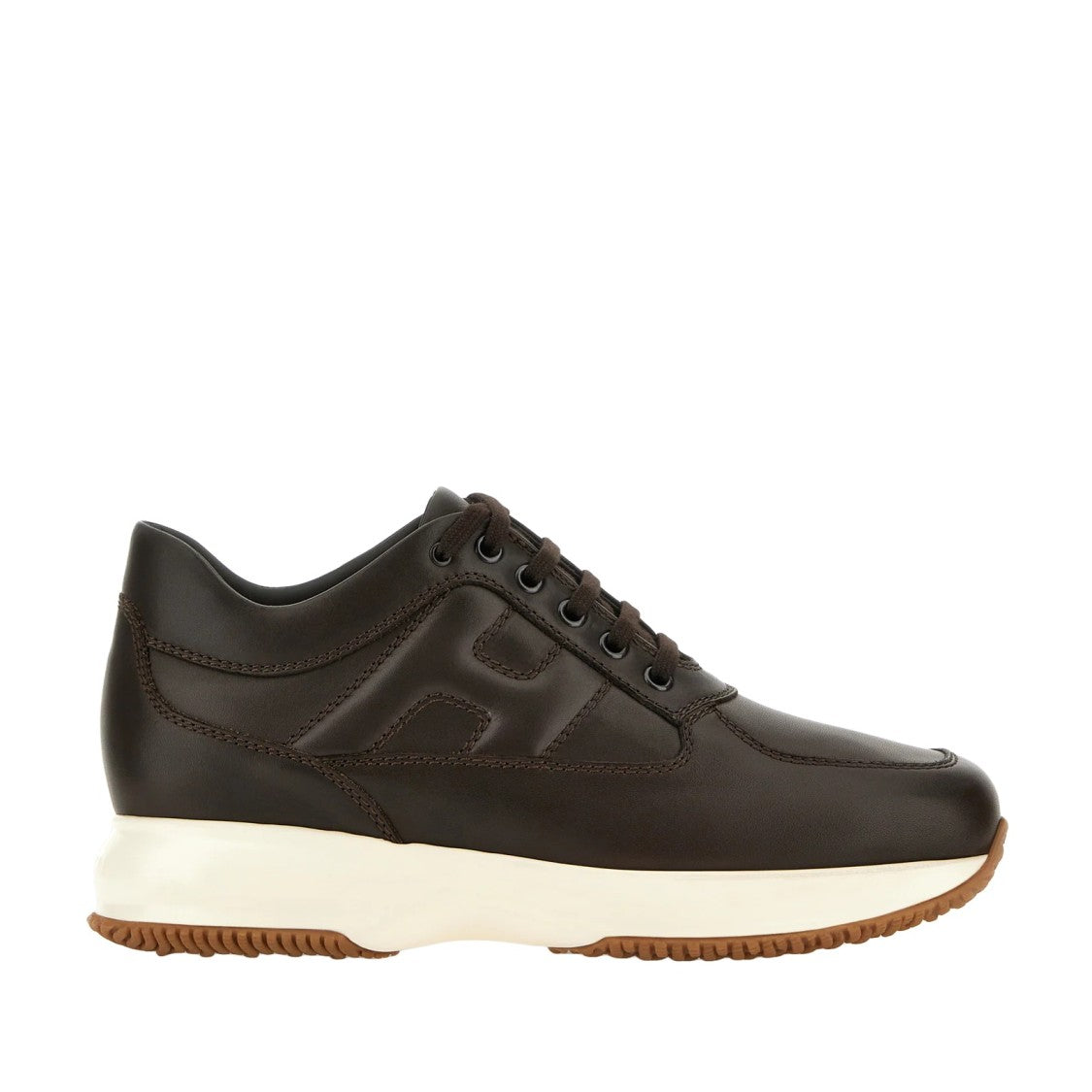 Hogan Sophisticated Brown Calfskin Interactive Shoes