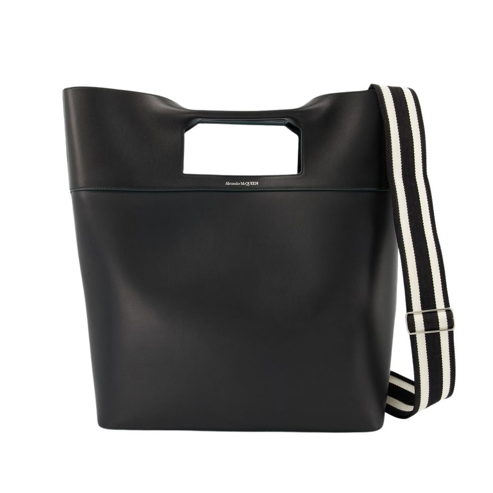 Alexander Mcqueen The Square Bow Ns Handbag - Black - Leather