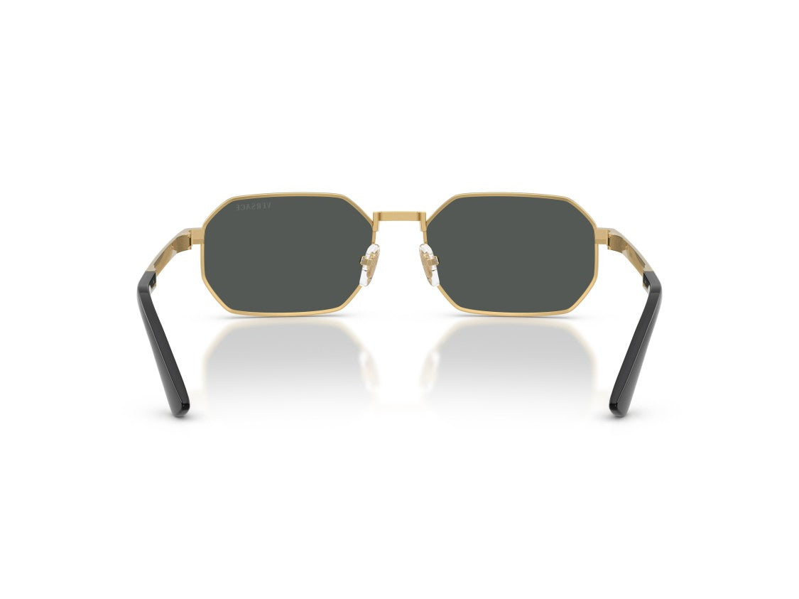 Versace Gold 0Ve2297 Metal Geometric Octagonal Sunglasses