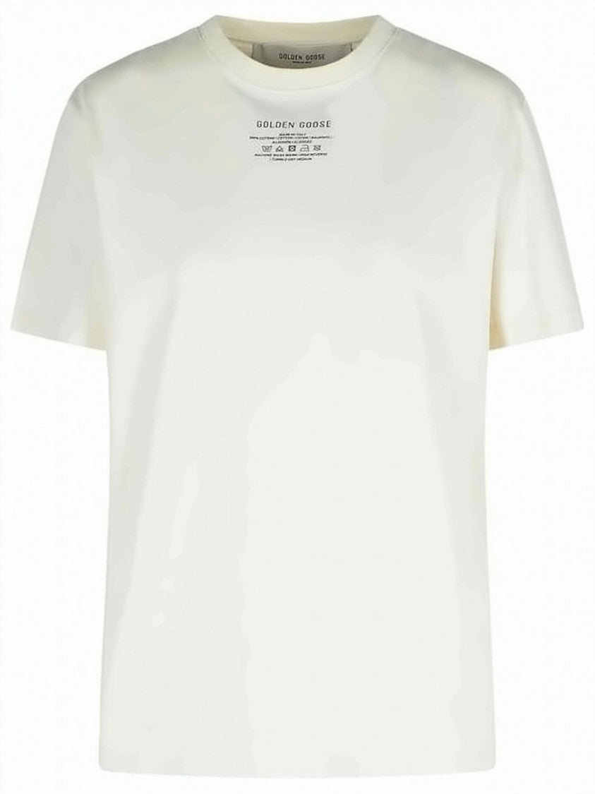 Golden Goose Short-Sleeved Crew Neck Cotton T-Shirt With Minimalist Design