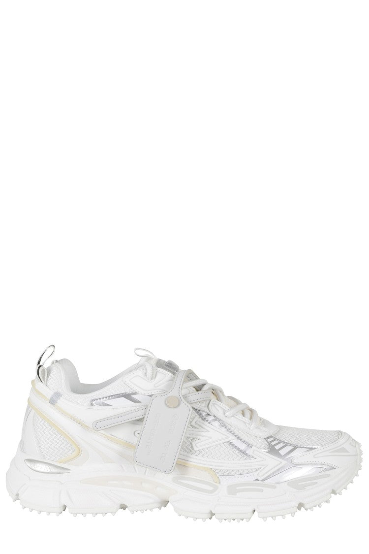 Off-White White Be Right Back Mesh Leather Sneakers