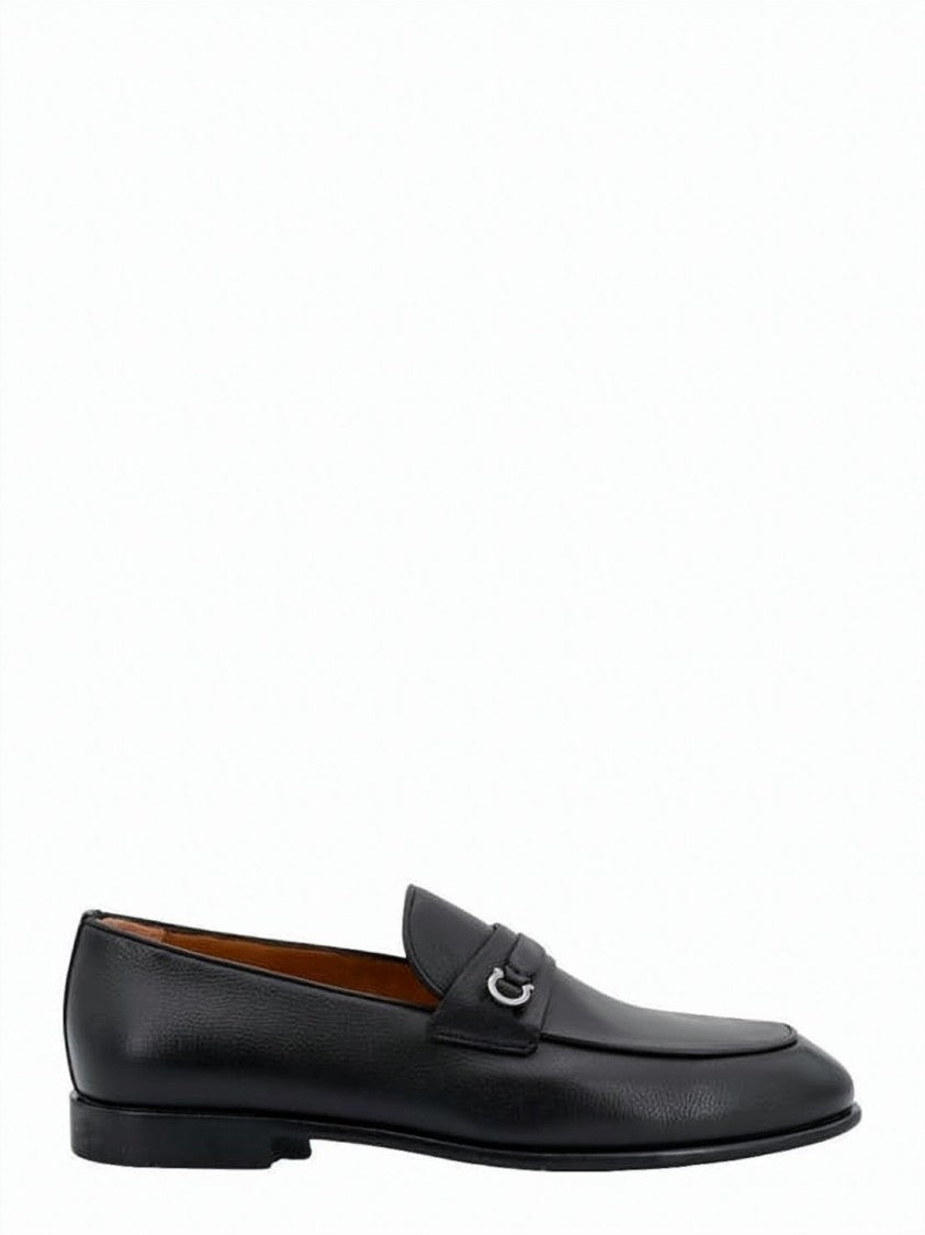Salvatore Ferragamo Black Calf Leather Loafers