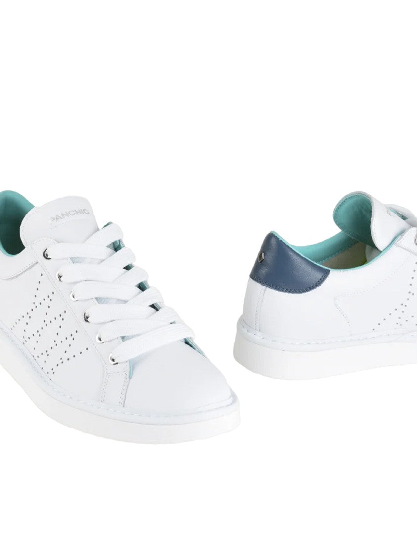Panchic White Lace-Up Shoes