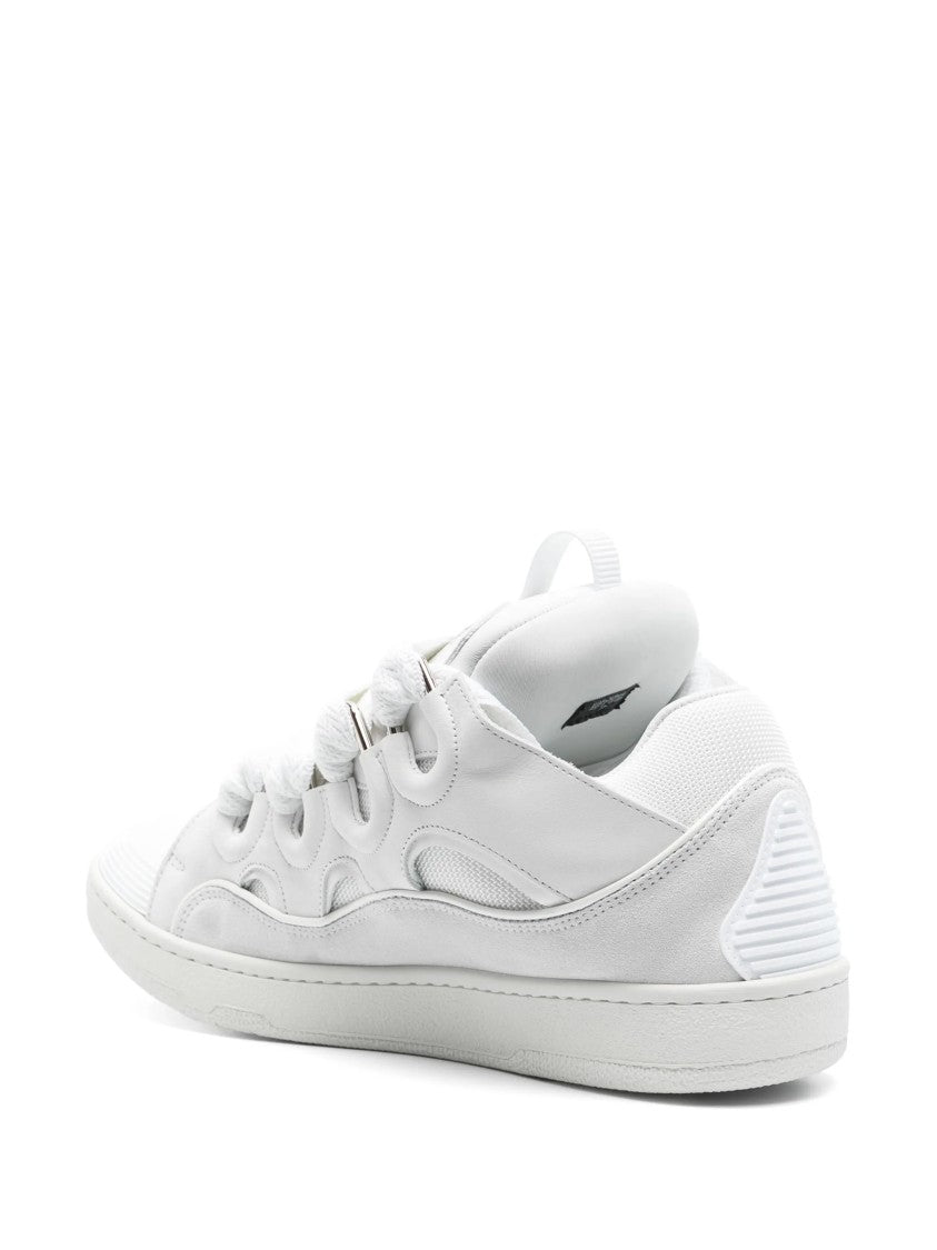 Lanvin White Curb Sneakers Calf Leather Sneakers
