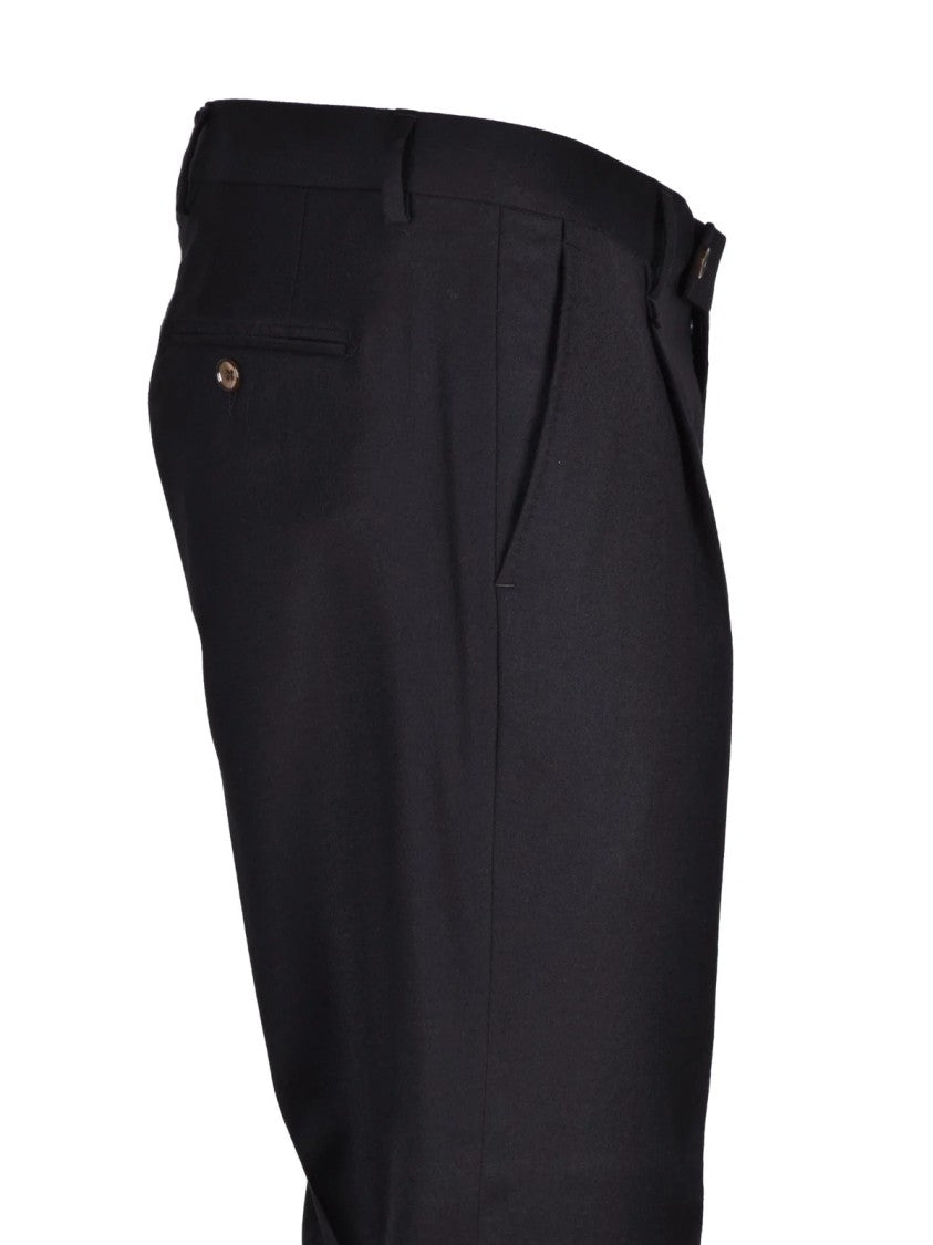 Lab 001 Black Stretch Virgin Wool Formal Pants