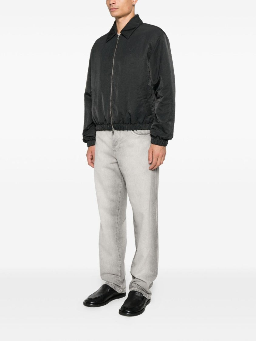 Ami Paris Anthracite Black Point Collar Zip Jacket