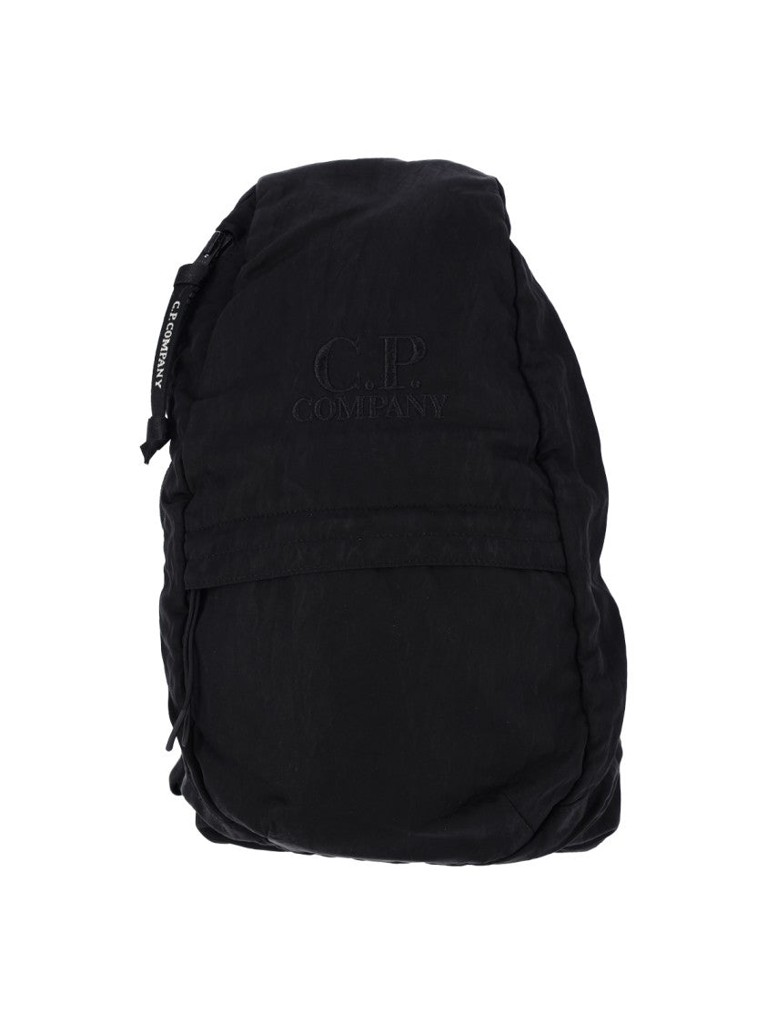 C.P. Company Black Fabric Sling Backpack