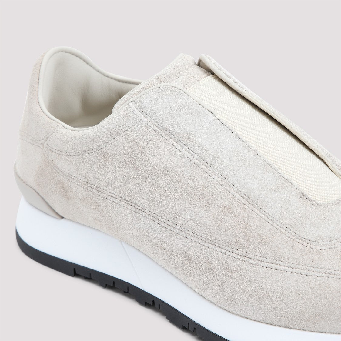 John Lobb Sand Beige Suede Leather Lift Foundry Loafers