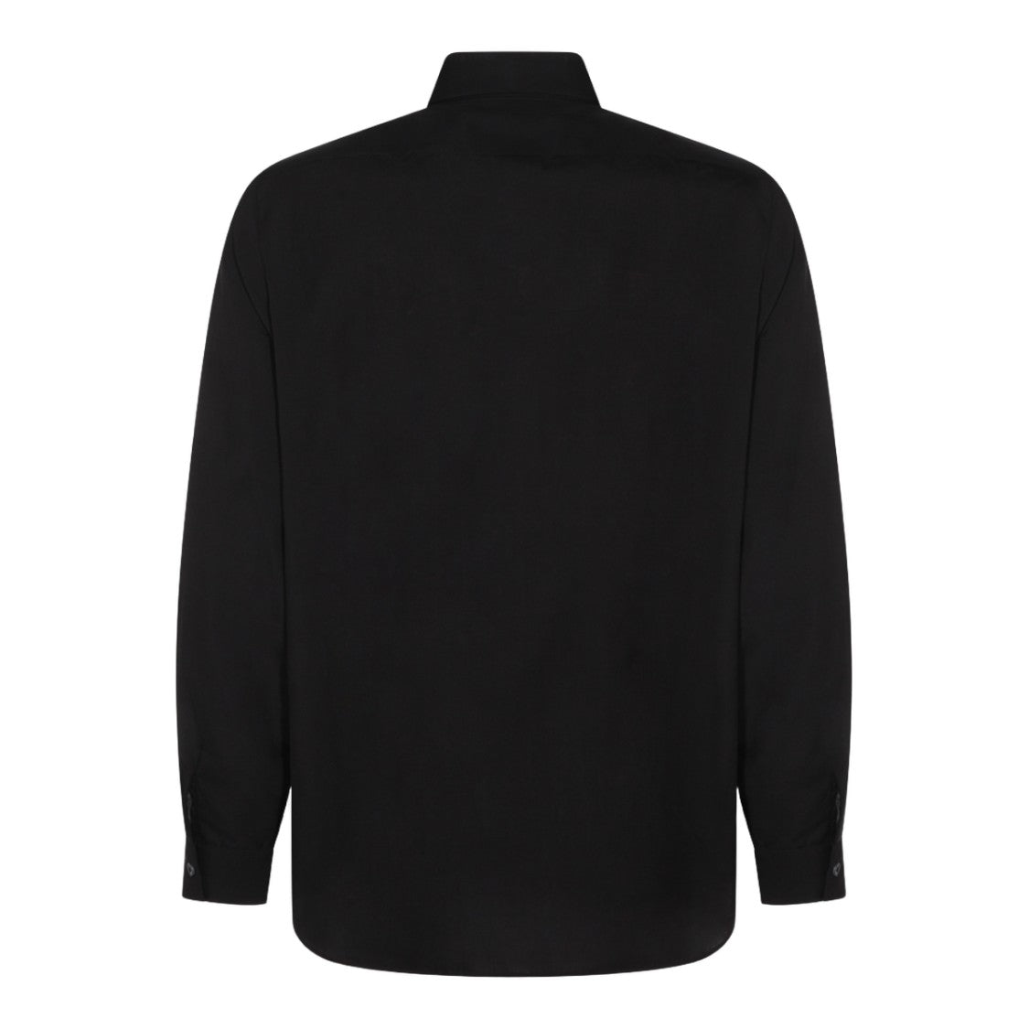 Lardini Sophisticated Black Shirt With Structured Collar And Button-Down Front