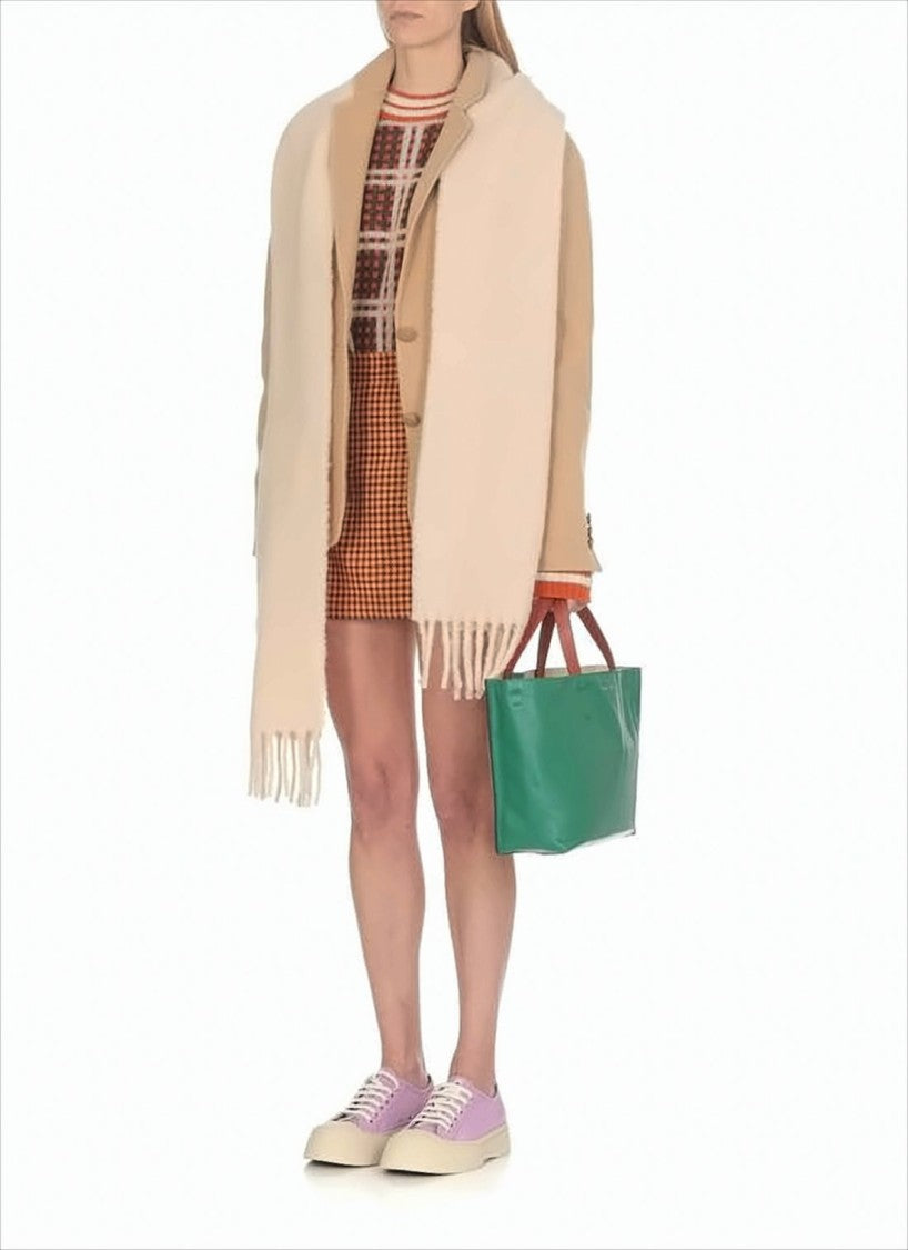 Marni Houndstooth Pattern Mini Skirt With Clean Waistband