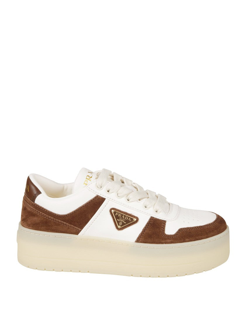 Prada Brown Sneakers With Classic Silhouette