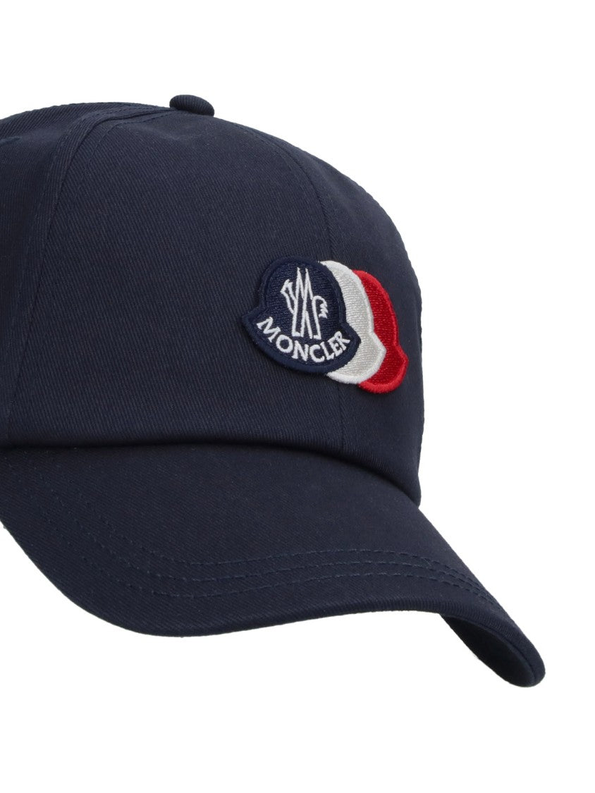 Moncler Navy Blue Baseball Cap Cotton Hats