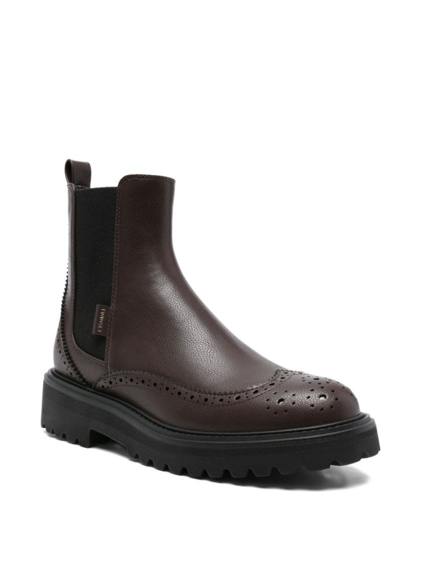 Twin-Set Brogue Ankle Boots With Sole