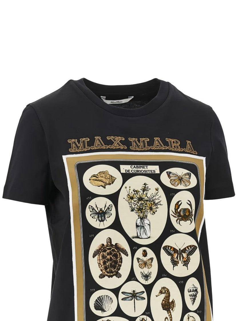 Max Mara Graphic Print Black T-Shirt