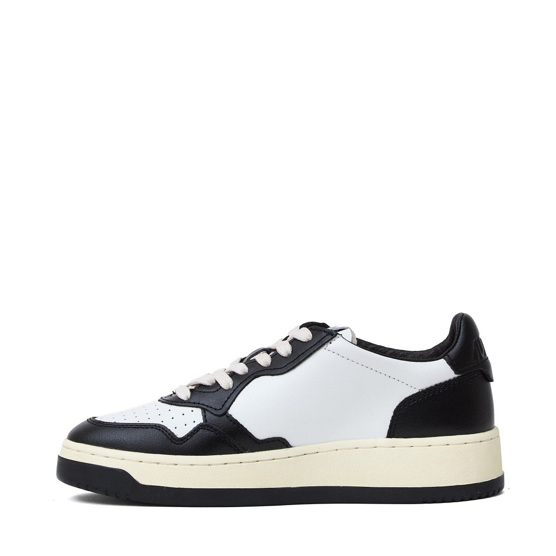Autry White Black Medalist Low Leather Sneakers