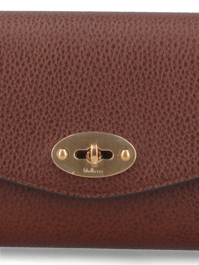 Mulberry Darley Medium Wallet In Brown Pebbled Leather