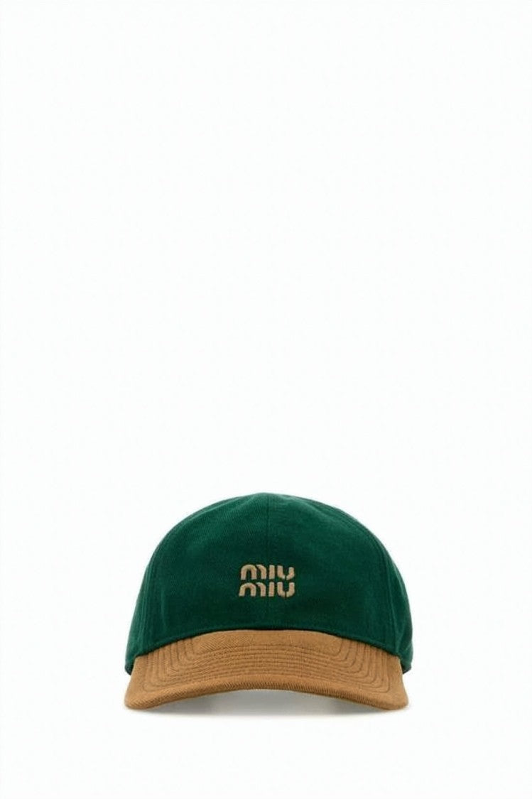 Miu Miu Two-Tone Baseball Cap With Embroidered Logo