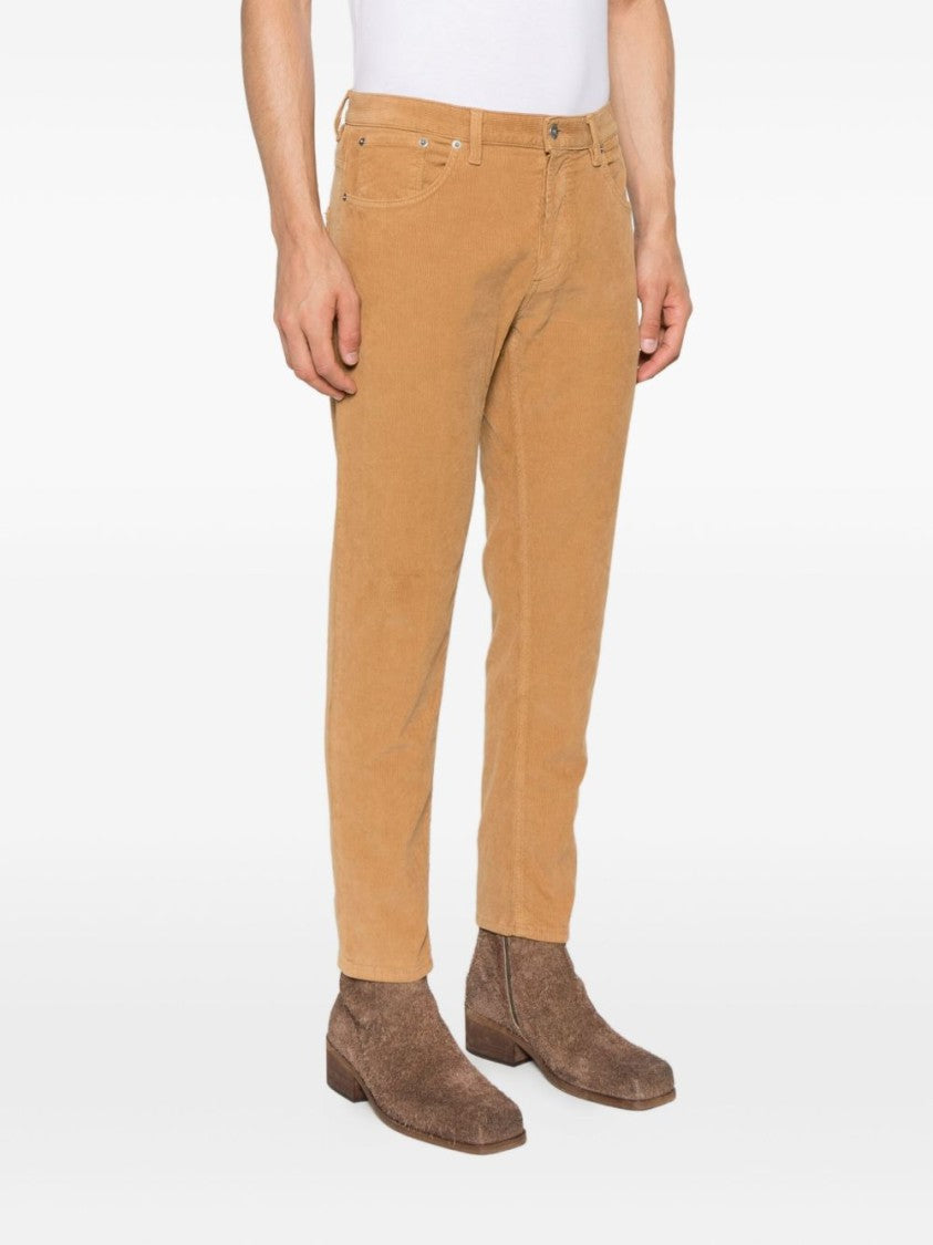 Dondup Straight-Leg Beige Jeans With Classic Five-Pocket Design
