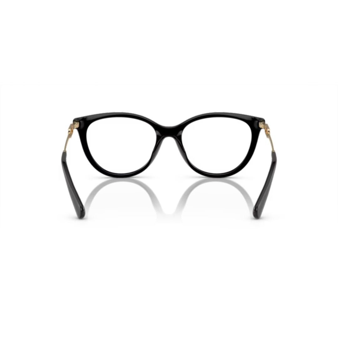 Emporio Armani 0Ea4213u Glossy Black Cat-Eye Sunglasses With Gold Metal Temples