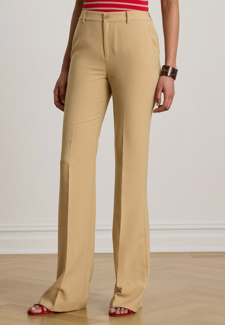 Lauren Ralph Lauren Light Beige Woven City Crepe Trousers