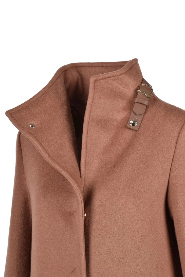 Patrizia Pepe High Collar Coat - Brown
