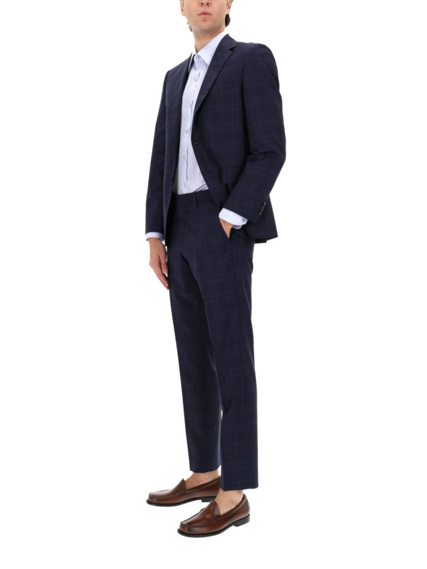 Boss Jeckson Virgin Wool Check Suit