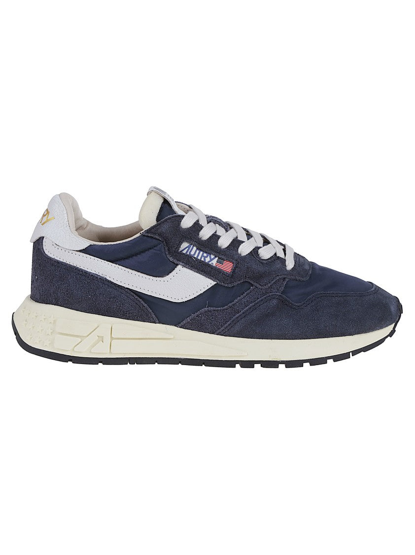 Autry Reelwind Low Nylon Leather Sneakers