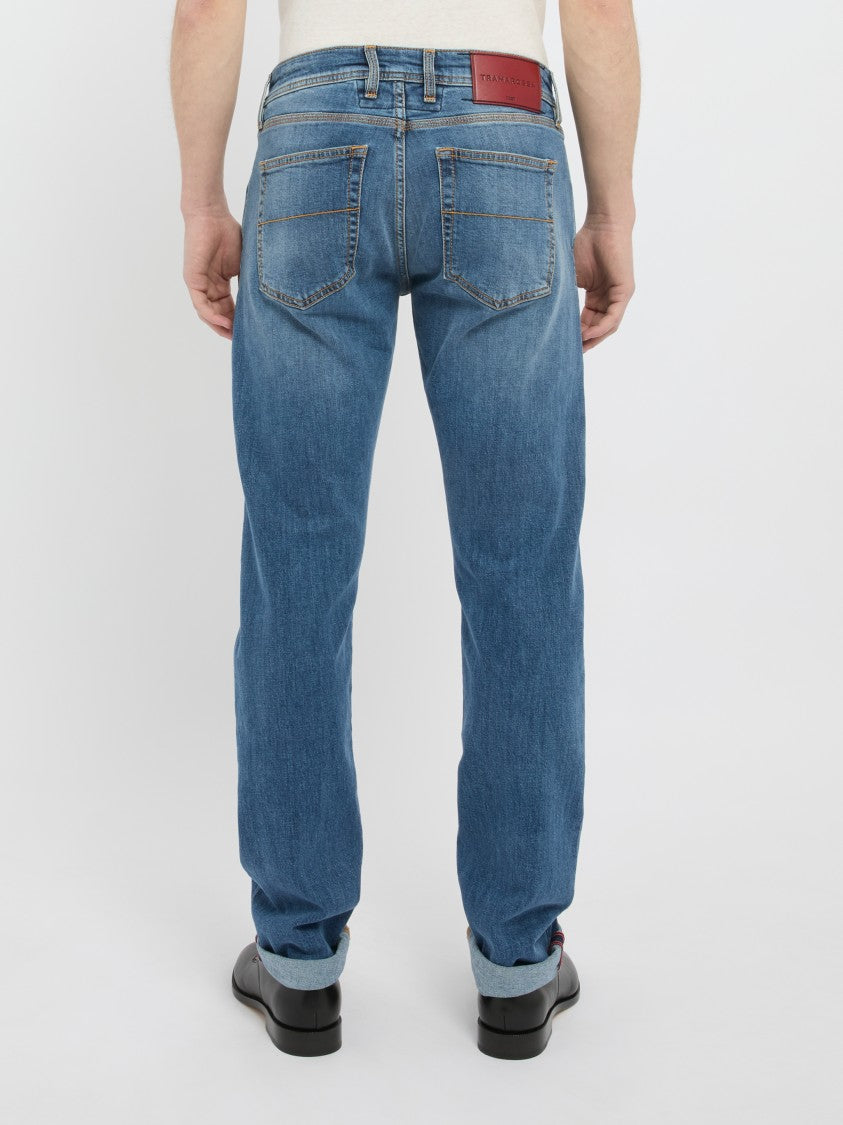 Tramarossa Straight-Leg Light Blue Cuffed Jeans