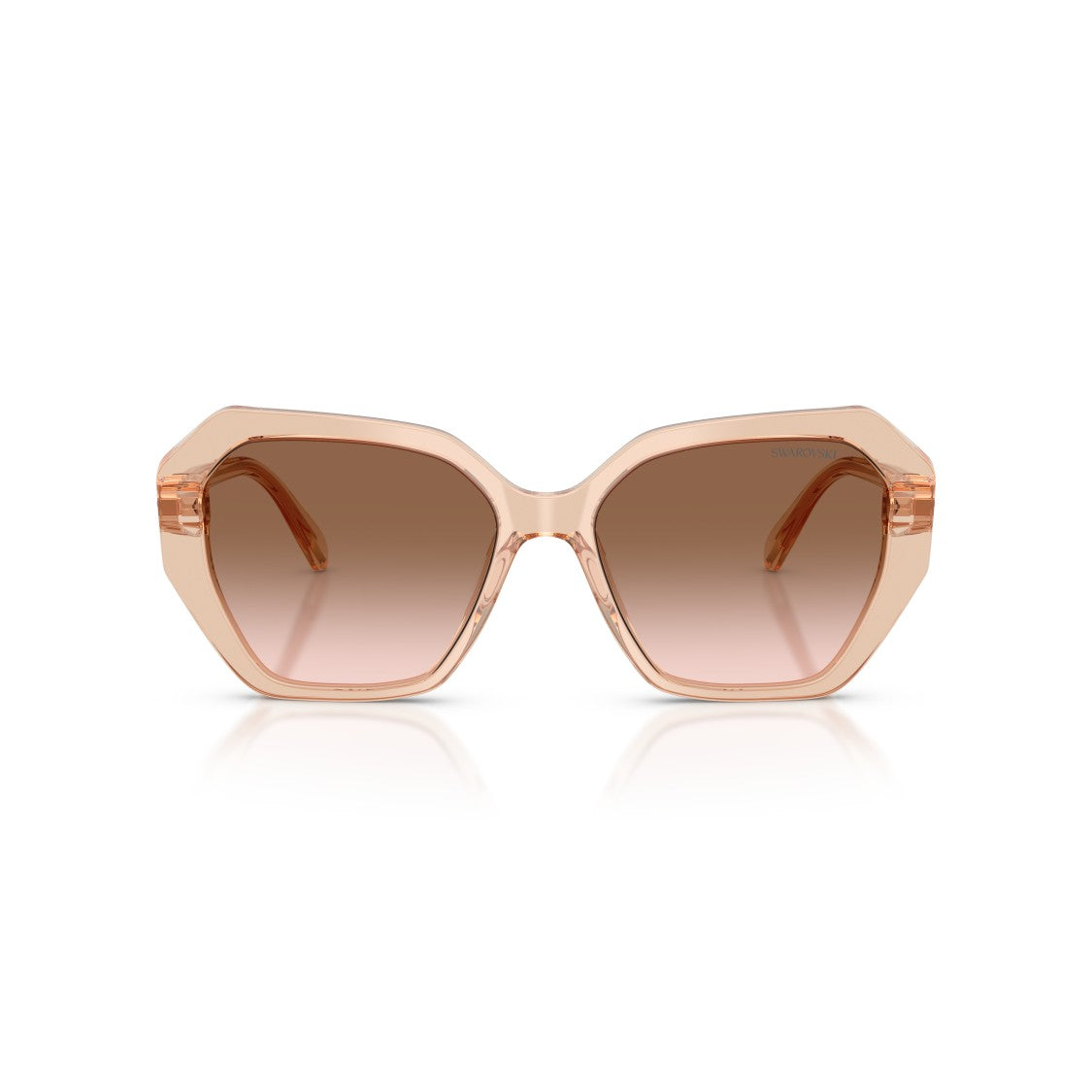 Swarovski 0Sk6017 Oversized Geometric Frame Sunglasses With Crystal Embellishments