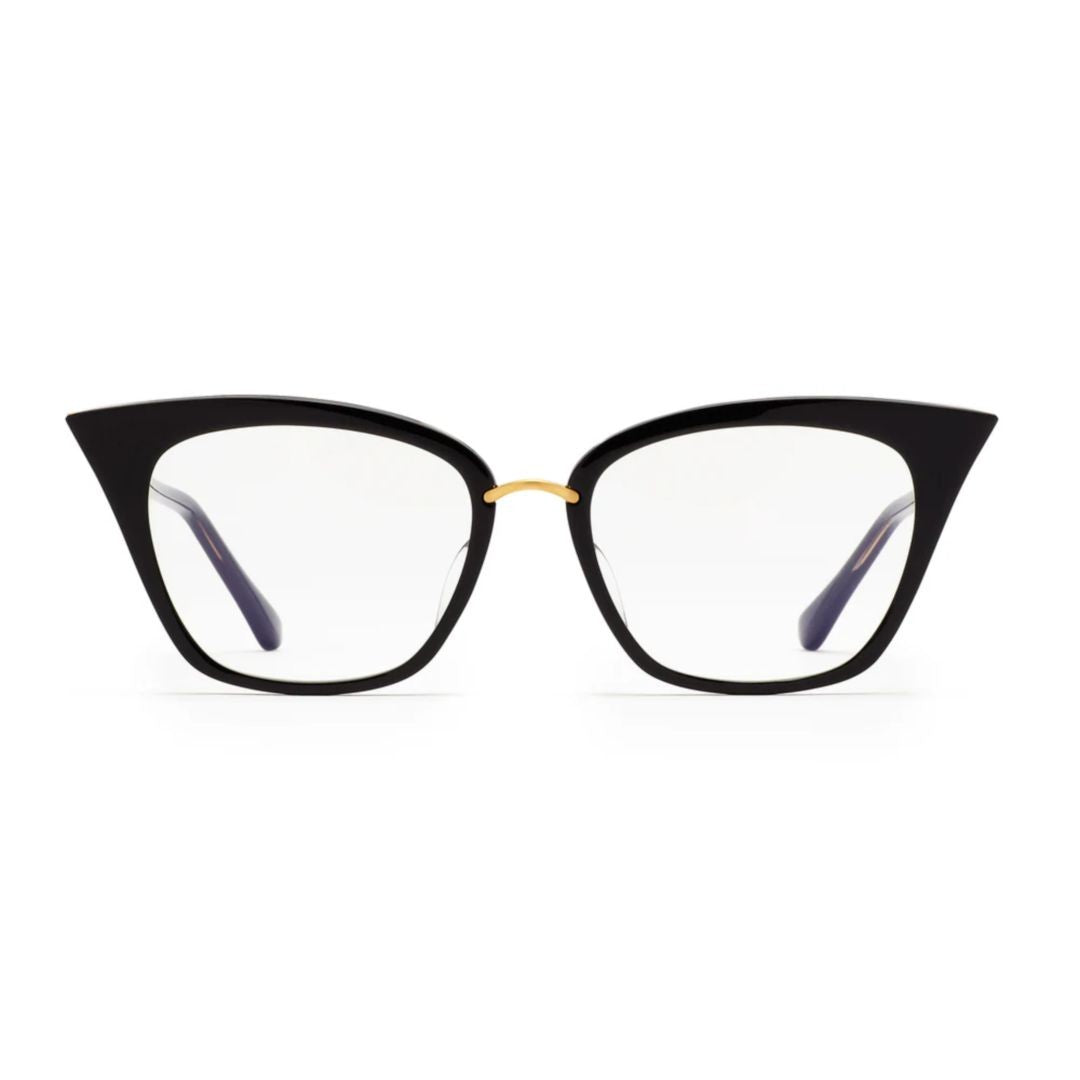 Dita Rebella Bold Cat-Eye Eyeglasses With Gold Accents