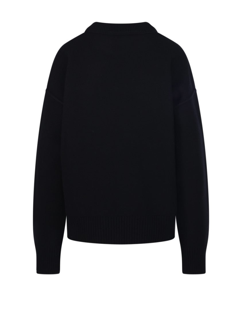 Ami Felted Merino Adc Round Neck Sweater