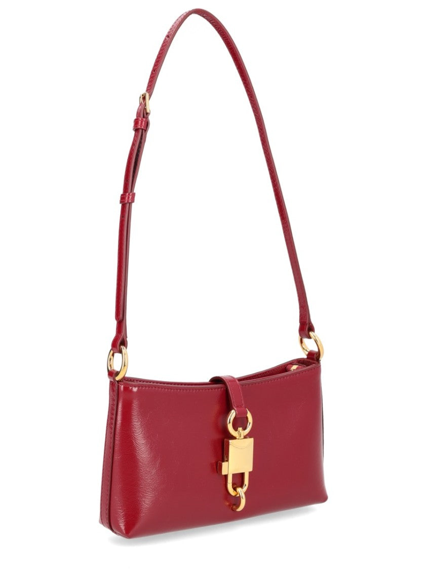 Dolce & Gabbana Neutrals Gold-Tone Lock Clasp Shoulder Bag