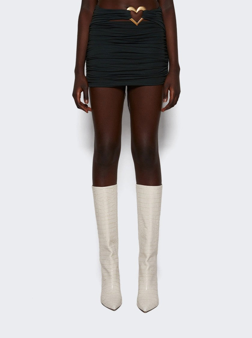 Area Heart Ruched Mini Skirt