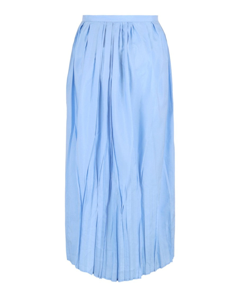 Ferragamo Pleated Wrap Midi Skirt