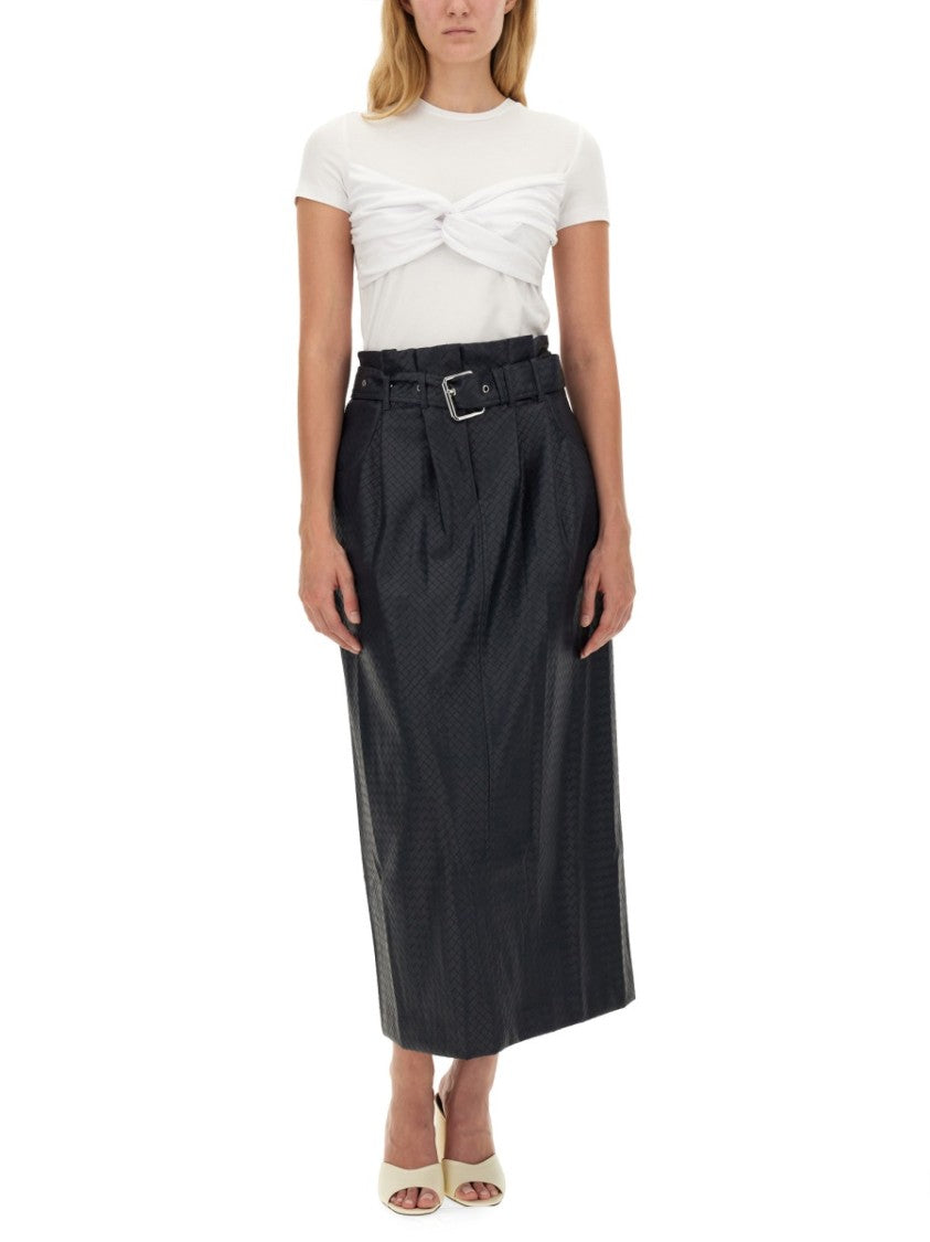 Rotate High-Waisted Braided Skirt With Structured Silhouette