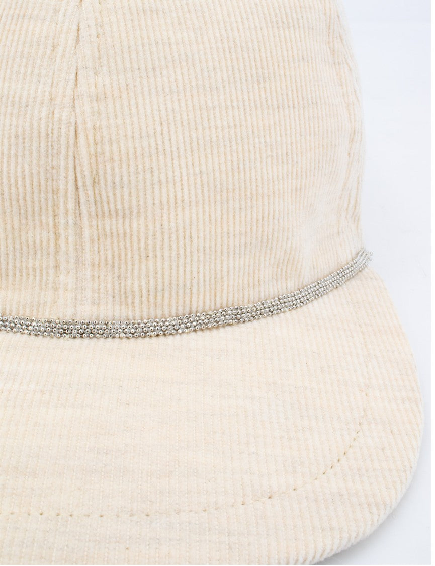 Le Tricot Perugia Ribbed Beige Cap
