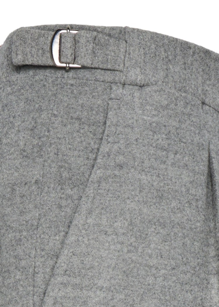 Franzese Collection Tailored Grey Trousers With Double Waistband