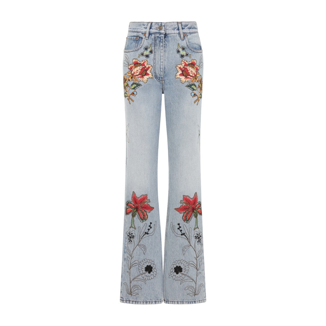 Valentino High-Waisted Flared Denim Jeans