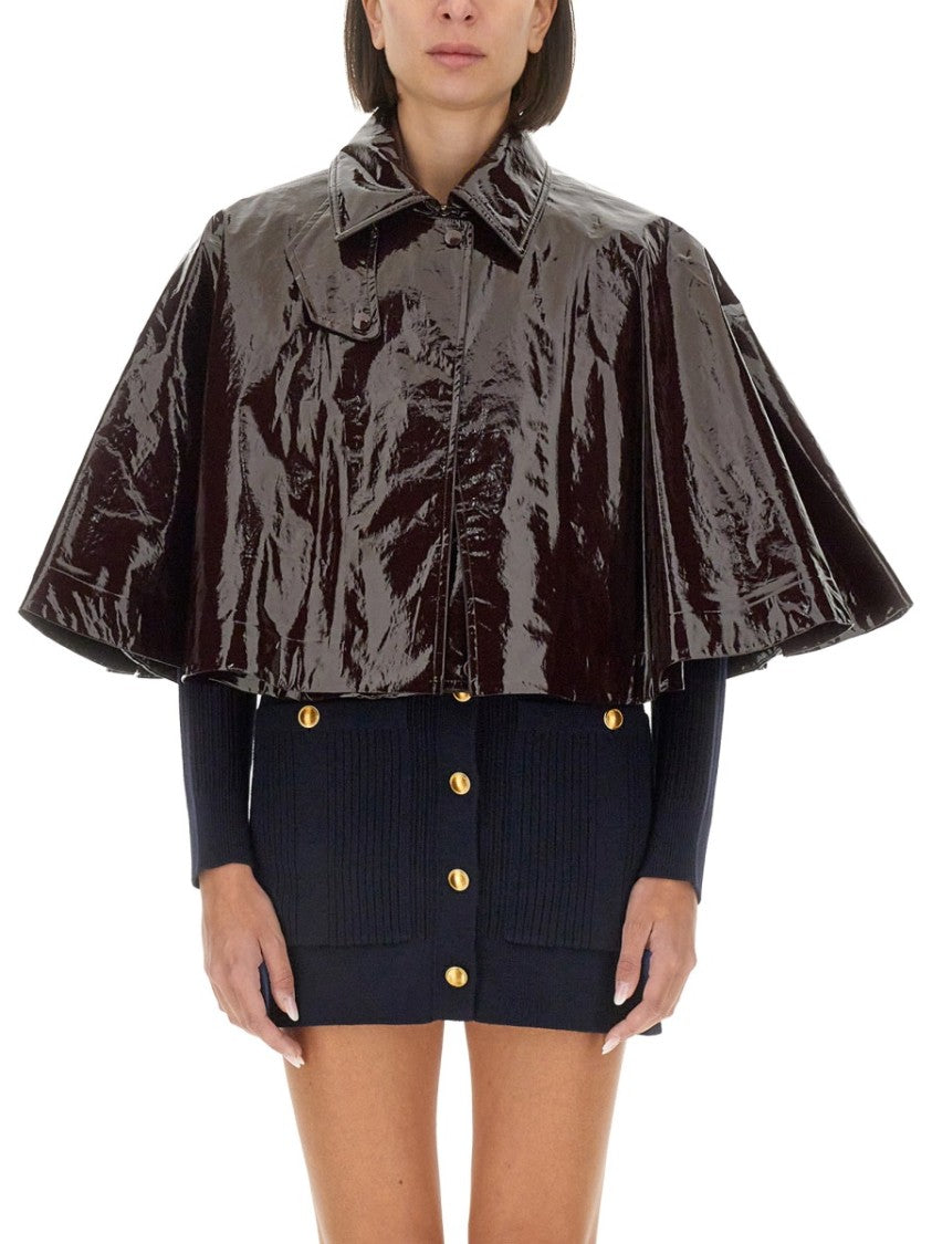 Chloé Glossy Cape Silhouette Jacket