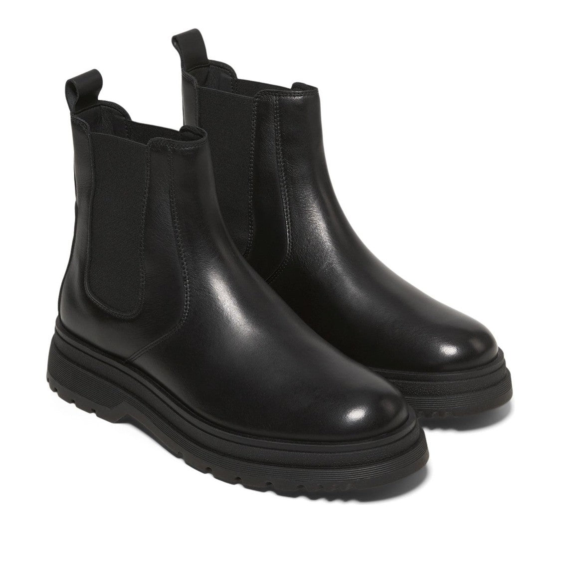 Marc O'polo Black Martin 12A Leather Chunky Sole Boots