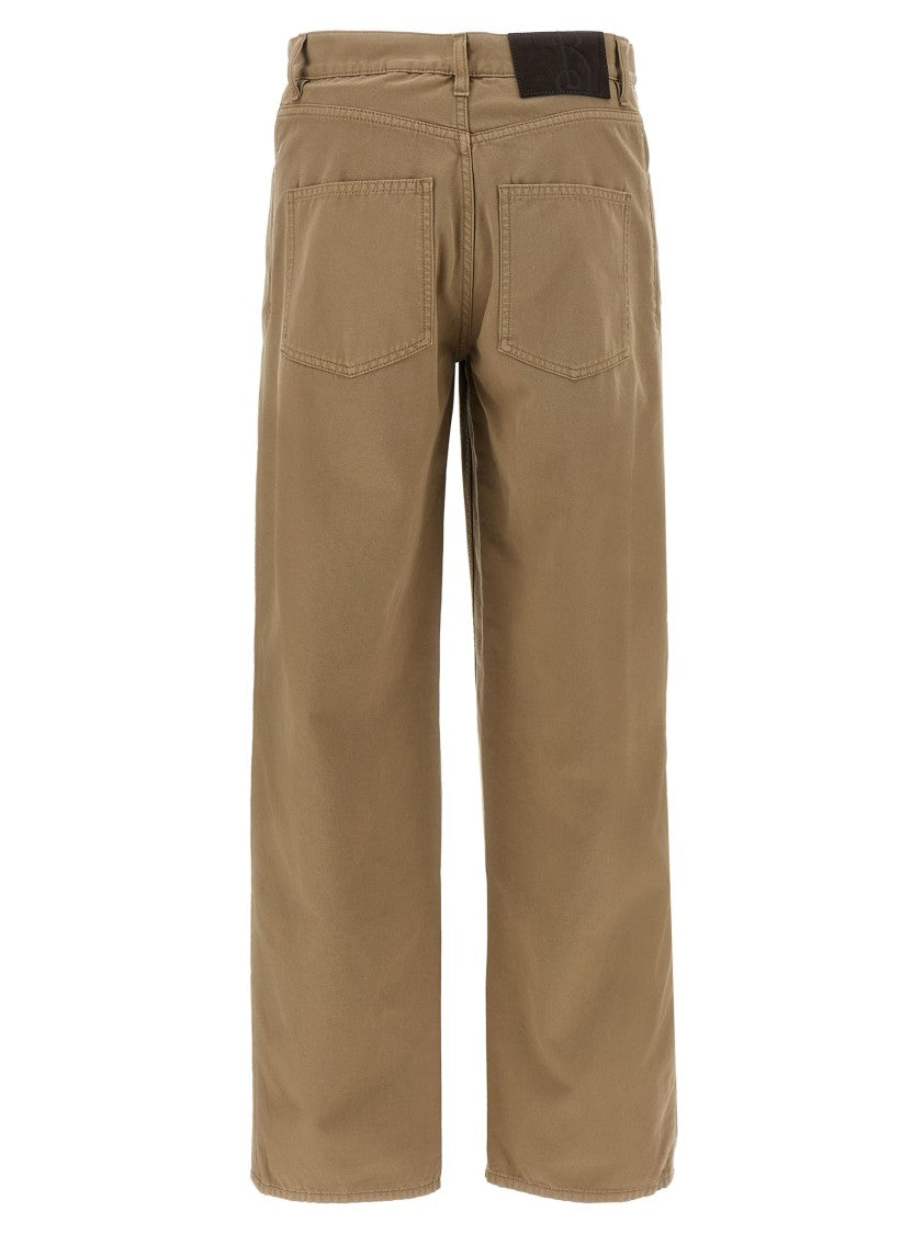 Burberry Straight Leg 5-Pocket Cotton Canvas Pants