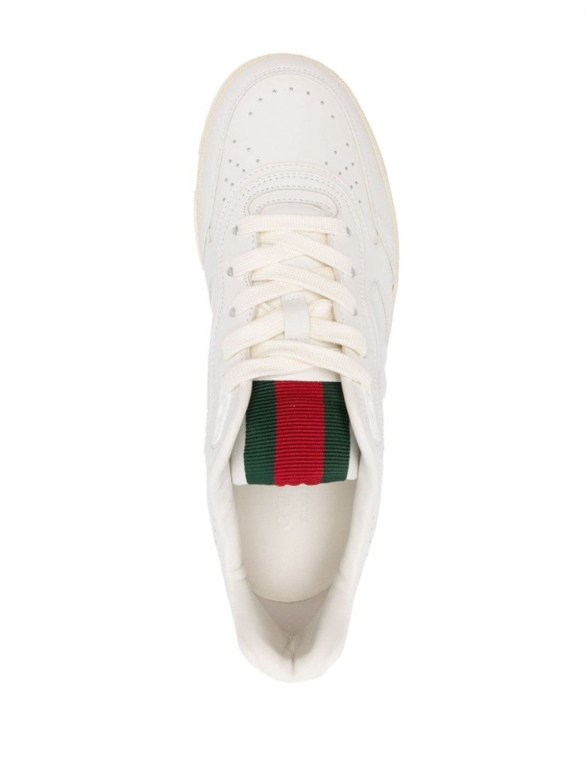Gucci Re-Web Leather Sneakers With Signature Web Detailing