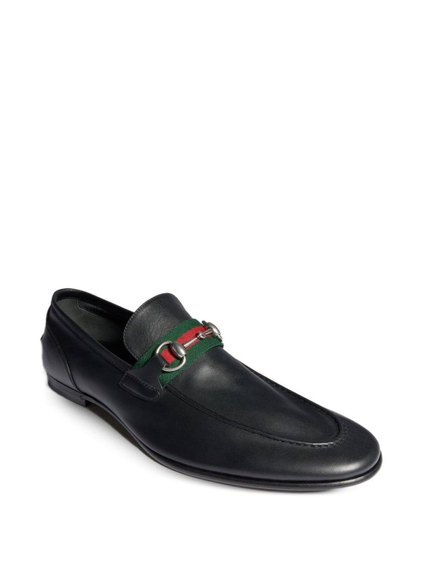 Gucci Horsebit Pointed Toe Calfskin Loafers